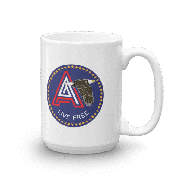 15 Oz. Ceramic Mug with American Party® Logo and Real American Patriot